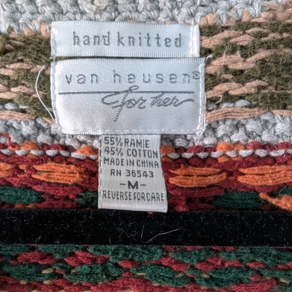 😃Van Heusen hand knitted long line vest sz M - Picture 6 of 8
